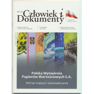 PWPW, Man and Documents No. 53 with a sample of watermarked paper