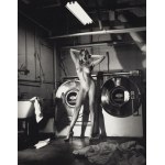 Helmut Newton (1920 Berlin - 2004 Los Angeles), "Domestic Nude III - In The Laundry Room, Hollywood," 1992/1993.