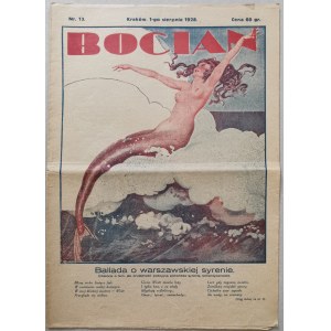 Stork R. 31: 1928 no. 13 [Aerolot advertisement, ballad about Warsaw mermaid, censor copy?]