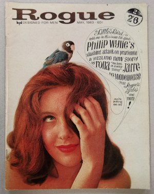 Rogue. Designed for Men. May, 1963, vol.8. no.5 [Rona Jaffe, color spread].