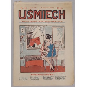 Uśmiech. Tygodnik literacki, humorystyczno-satyryczny. Łódź, R.2: 1928 nr 45 [erotyka, policja]