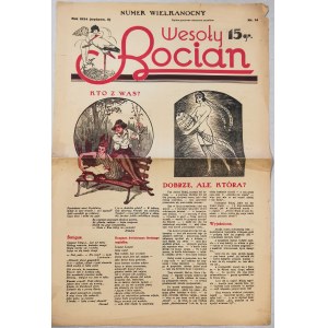 Wesoły Bocian R.II: 1934 nr 14 [Wielkanoc, art deco, il. Wacław Lipiński]