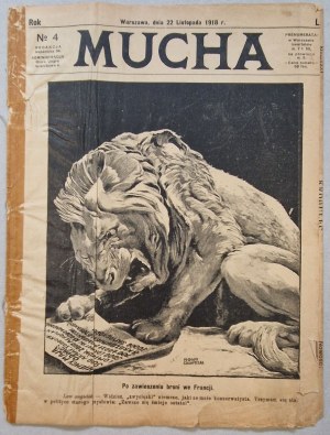 Mucha [satirical weekly] R.50: 1918 No. 4 (November 22). [Capitulation of the Germans]