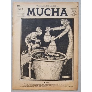 Mucha [tygodnik satyryczny] R.50: 1918 nr 8 (20 Grudnia). [ślubowanie wojska 13.12.1918]