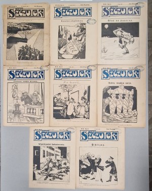 New Szczutek. R.2: 1907 Nos. 8 - 15 [8 issues, revolution 1905, Kazimierz Reychman, Jews].