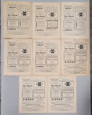 New Szczutek. R.2: 1907 Nos. 8 - 15 [8 issues, revolution 1905, Kazimierz Reychman, Jews].
