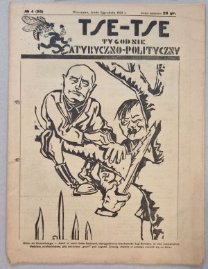 Tse-Tse. Satirical and political weekly. R.1933 No.4 [Hitler, Mussolini, Jews, Brotherly Aid].