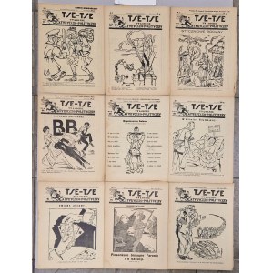 Tse-Tse. Tygodnik satyryczno-polityczny. R.1934 - 9 numerów [Sejm, Piłsudski, Witos]
