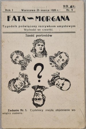 Fata - Morgana. A weekly magazine devoted to mental entertainment. R.I: 1926 No. 9