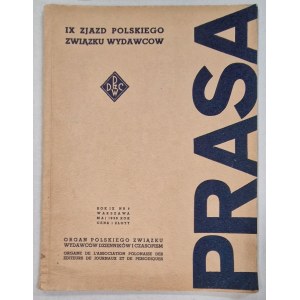 Press, Organ of the Polish Union of Journal and Magazine Publishers. R.IX: 1938, No. 5 (May)