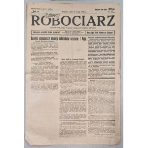 Robociarz, Organ of the Polish Socialist Left Party, Cracow, May 13, 1928, R.III. No.17.