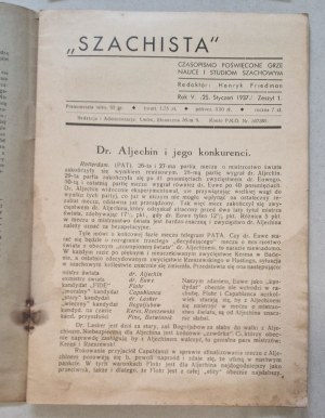 [Chess] The Chessman, a journal devoted to the game and chess studies. Lviv, R.V.:1937, no. 1
