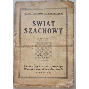 [Szachy] Świat szachowy. R.VI. 1932 nr 10-11 [Żydowski Klub Towarzyski - pieczątki]