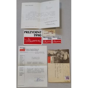 [Autograf] Tadeusz Mazowiecki dla Anieli Górskiej - Guttowej [Wybory prezydenckie 1990, zbiór]