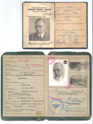 [Documents and photographs] Garwacki Eugeniusz [Kennkarte, bookseller, manager at Gebethner and Wolff].