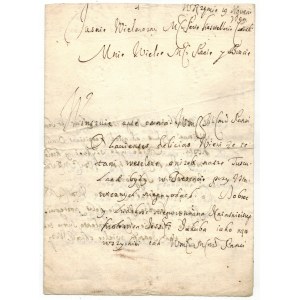 [List] bp M. Popławski do J. Siennickiego z Czerska, Rzym 9.11.1699 [królowa Marysieńka]