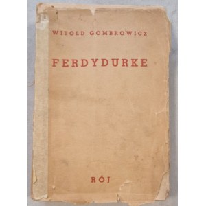 Gombrowicz W. - Ferdydurke [Wyd.I, 1938 rok, il. Bruno Schulz, wydawnictwo Rój]
