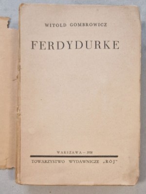 Gombrowicz W. - Ferdydurke [Wyd.I, 1938, ill. by Bruno Schulz, published by Rój].