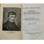 [Mickiewicz] Dzieła Wszystkie Adama Mickiewicza, wydał i objaśnił Tadeusz Pini [12 T. w 2 w.]