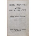 [Mickiewicz] Dzieła Wszystkie Adama Mickiewicza, wydał i objaśnił Tadeusz Pini [12 T. w 2 w.]