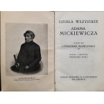 [Mickiewicz] Dzieła Wszystkie Adama Mickiewicza, wydał i objaśnił Tadeusz Pini [12 T. w 2 w.]