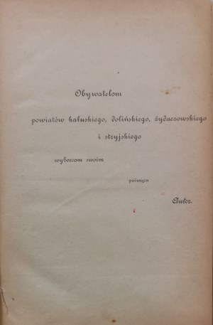 Szczepanowski S. - Misery in Galicia in figures and program ... [Lviv, 1888, ex libris Al. Jakla].