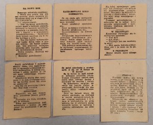 Cards from a 1942 tear-off calendar [5+1 pieces, 1.1, 18.1.,20.1, 19.2, 17.8. and title page].