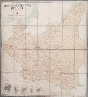 Motor Map of Poland, Automobilista Library [1933, Trzaska Evert & Michalski].