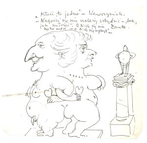 Grand Hotel Orbis menu - Julian Zebrowski collection of drawings on menus and napkins (1960-65)