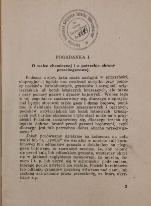 [Self-defense against gas] Bartel Z. Kpt. - Talks on gas defense. [1934]