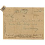 [Telegram] Telegraph office in Wolsztyn - on the occasion of a wedding, 1926 [stamp].