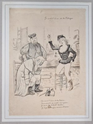 Willette A.- Je suis l'âme de la Pologne [I am the soul of Poland, polonicum, drawing, satire, 1889].
