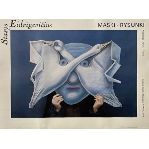 projet Stasys EIDRIGEVICIUS (b. 1949), Stasys Eidrigevičius. Masks - Drawings, Gallery of the New Theater in Warsaw, poster projet 1987.
