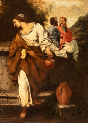 Artista emiliano, XVII secolo, Christ and the Samaritan woman at the well