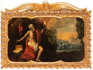 Artista fiammingo, XVII secolo, Saint Jerome in the desert