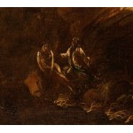 Salvator Rosa (cerchia di) (Napoli 1615 - 1673), Landscape with Hermit Saints