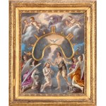 Artista attivo a Roma, XVII secolo, Nocturnal clock dial with the Baptism of Christ