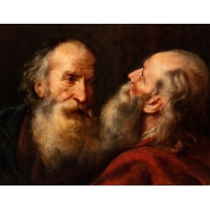 Peter Paul Rubens (cerchia di) (Siegen 1577 - Anversa 1640), Study for two character heads