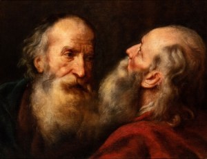 Peter Paul Rubens (cerchia di) (Siegen 1577 - Anversa 1640), Study for two character heads