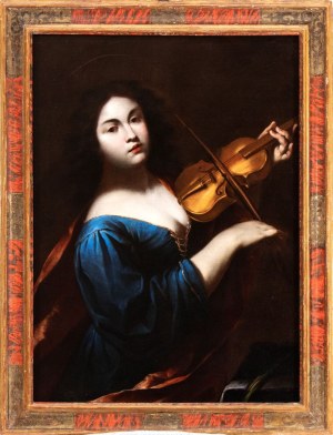 Andrea Vaccaro (attribuito a) (Napoli 1604 - Napoli 1670), Saint Cecilia or Allegory of Music
