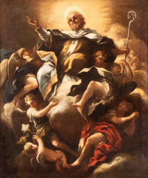 Luca Giordano (ambito di) (Napoli 1634 - 1705), Glory of Saint Nicola from Bari