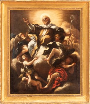 Luca Giordano (ambito di) (Napoli 1634 - 1705), Glory of Saint Nicola from Bari