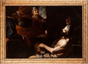 Mattia Preti (Taverna 1613 - La Valletta 1699), Job on the Dung Hill visited by his Friends