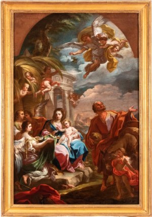 Corrado Giaquinto (attribuito a) (Molfetta 1703 - Napoli 1765), The Rest on the Flight into Egypt