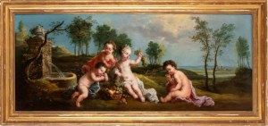 Jan Anton Garemijn (attribuito a) (Bruges 1712 - 1799), A frolic of Putti