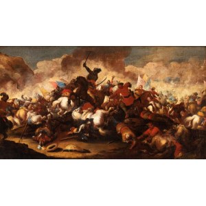 Antonio Calza (attribuito a) (Verona 1653 - Verona 1725), bitka jazdectva