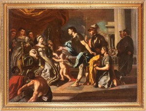 Francesco Solimena (bottega di) (Serino 1657 - Napoli 1747), The meeting of Aeneas and Dido