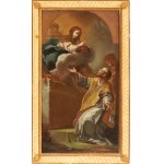 Antonio González Velázquez (attribuito a) (Madrid 1723 - 1793), Mystic Vision of Saint Filippo Neri