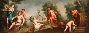 Artista veneto, XVIII secolo, The education of Bacchus