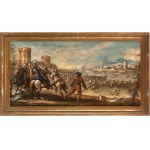 Francesco Simonini (ambito di) (Parma 1686 - 1766), Two episodes of the battle of Fornovo near Parma. Pair of paintings